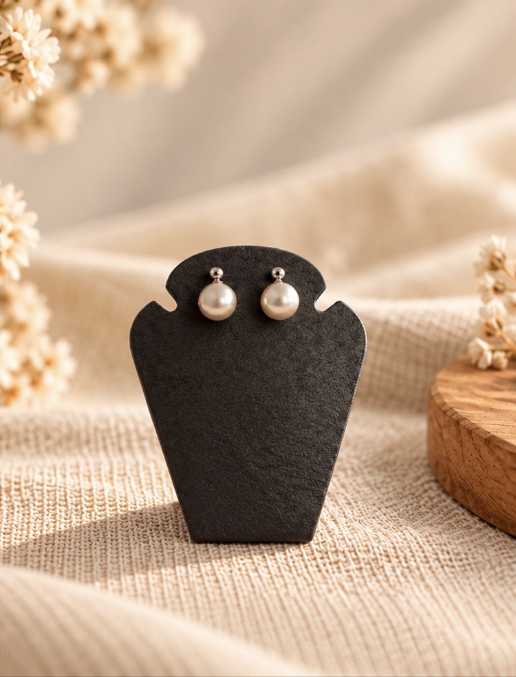 Pearl stud earrings